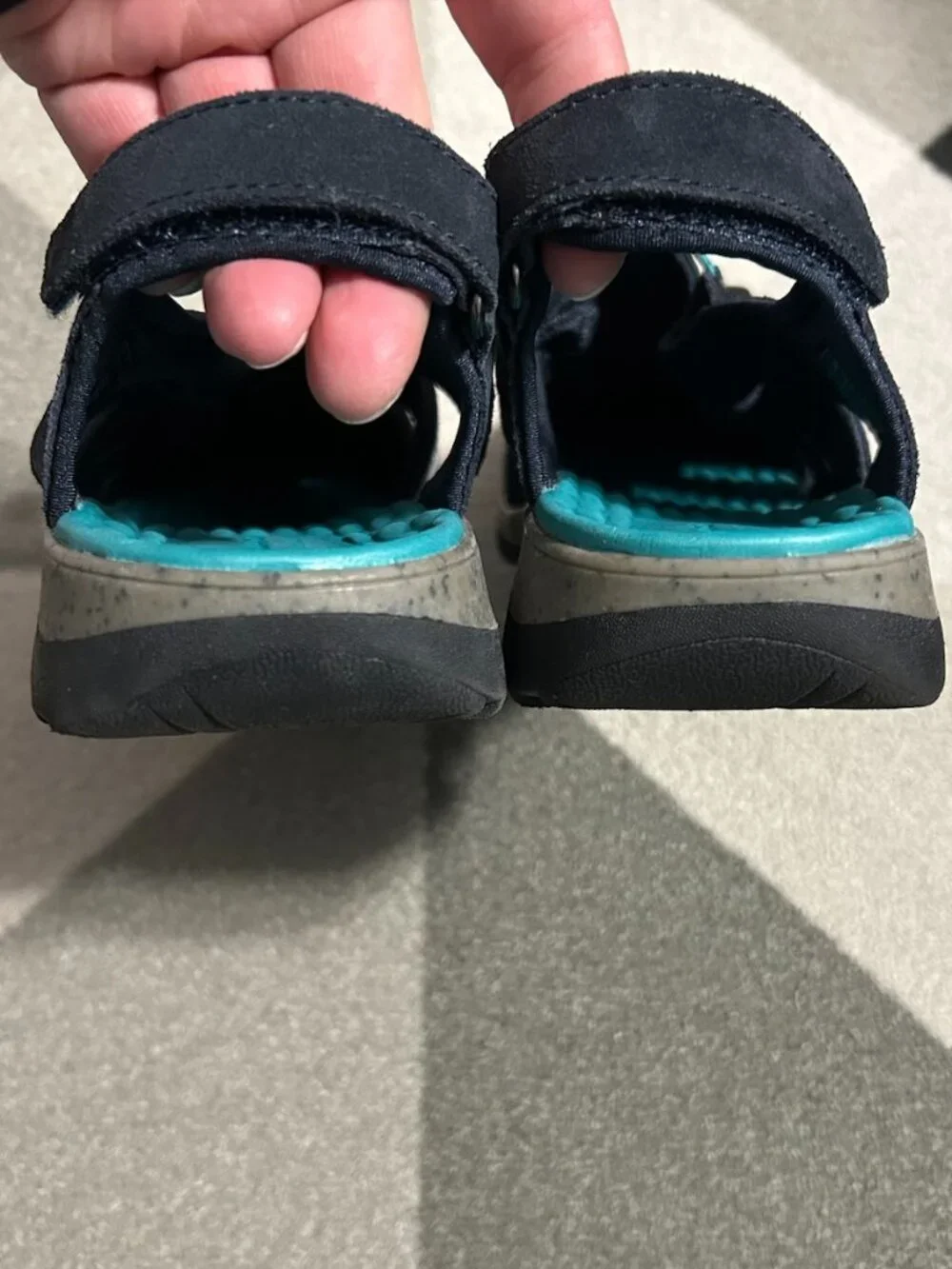 Clarks‎ Tuvia Madee Fisherman Navy/Teal Adjustable Sandals Women's Size 10
